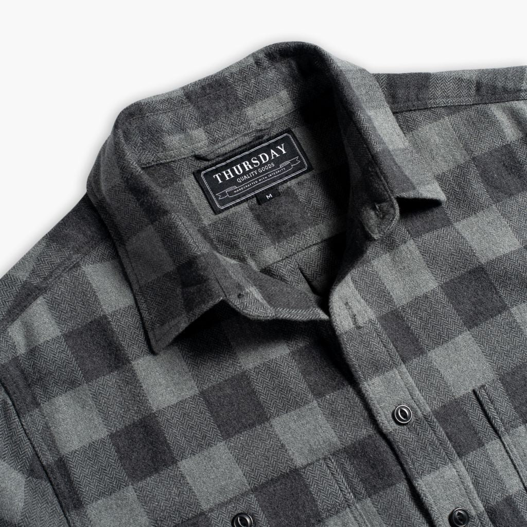 Buffalo Check Shirt | Black & Grey - Image 4