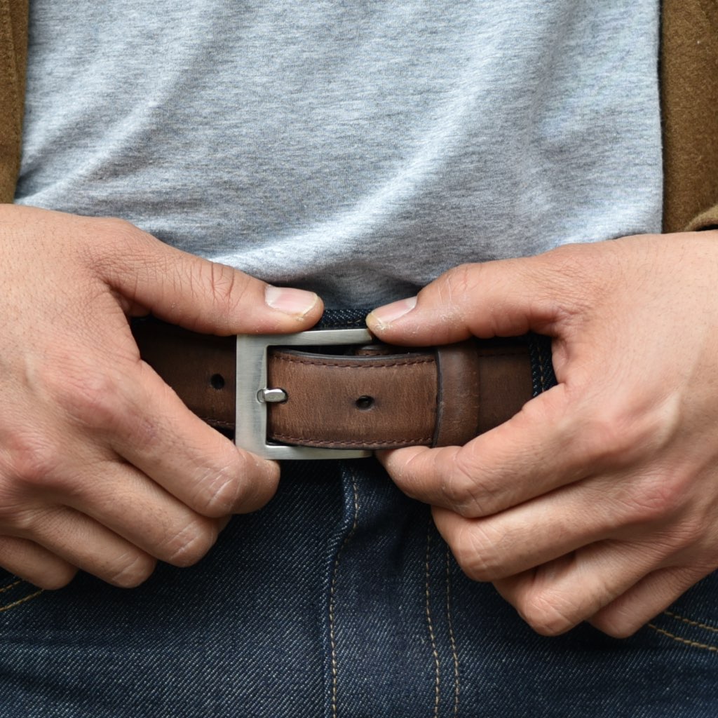Men's Classic Leather Belt | Terracotta - Image 4
