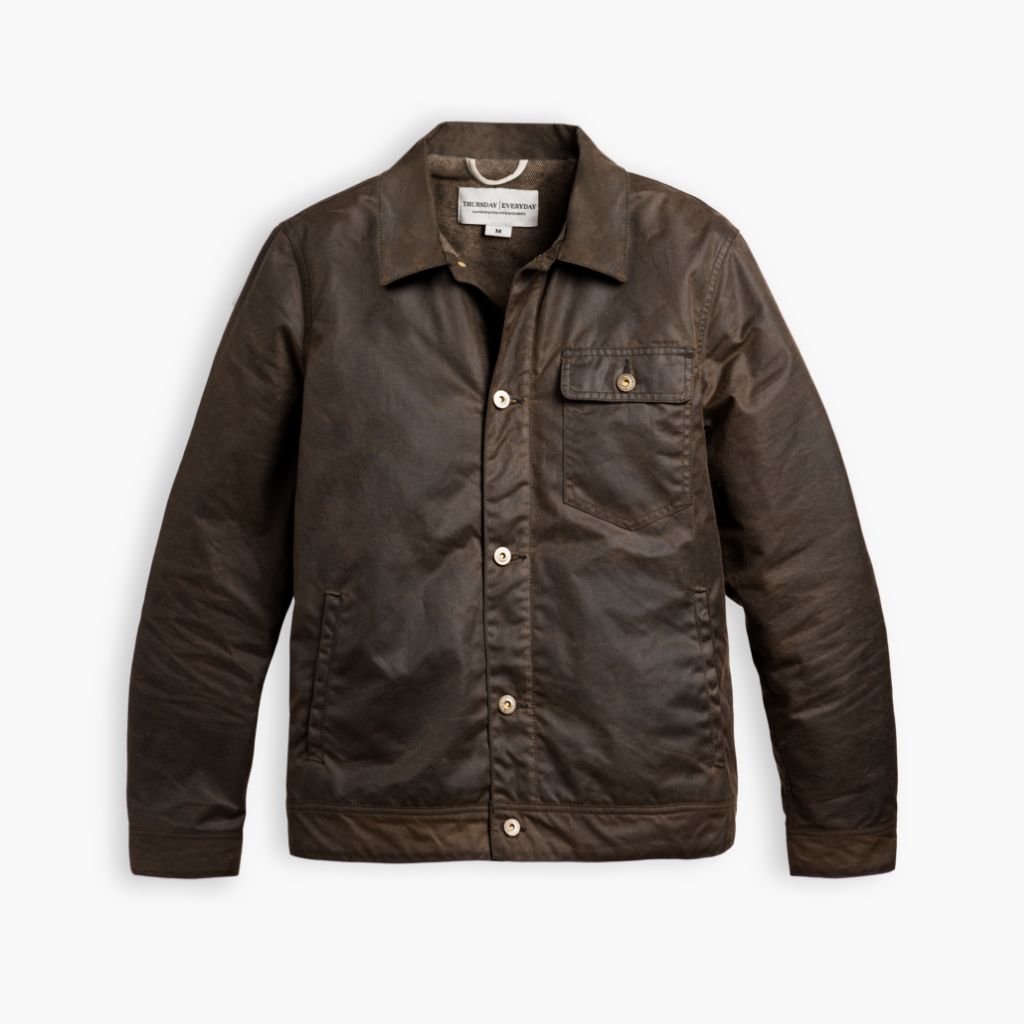 Waxed Canvas Field Jacket | Dark Olive - Image 4