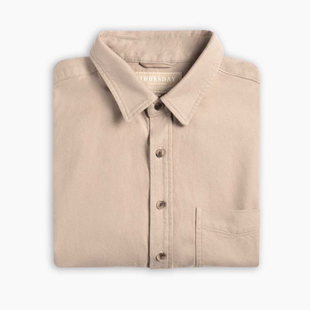 Solid Shirt | Taupe - Image 3